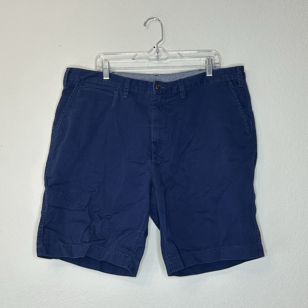Ralph Lauren Men's Navy Blue Chino Shorts Size 40 Relaxed Fit 9" Cotton